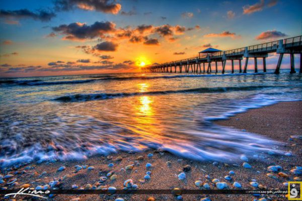 HDR Photography from Juno Beach Pier Sunrise
